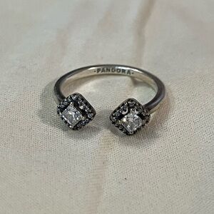 Pandora square sparkle ring